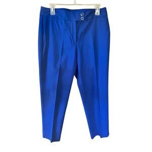 Talbots Petites Heritage Pants – Cobalt Blue Cotton Stretch Ankle Trousers 8P